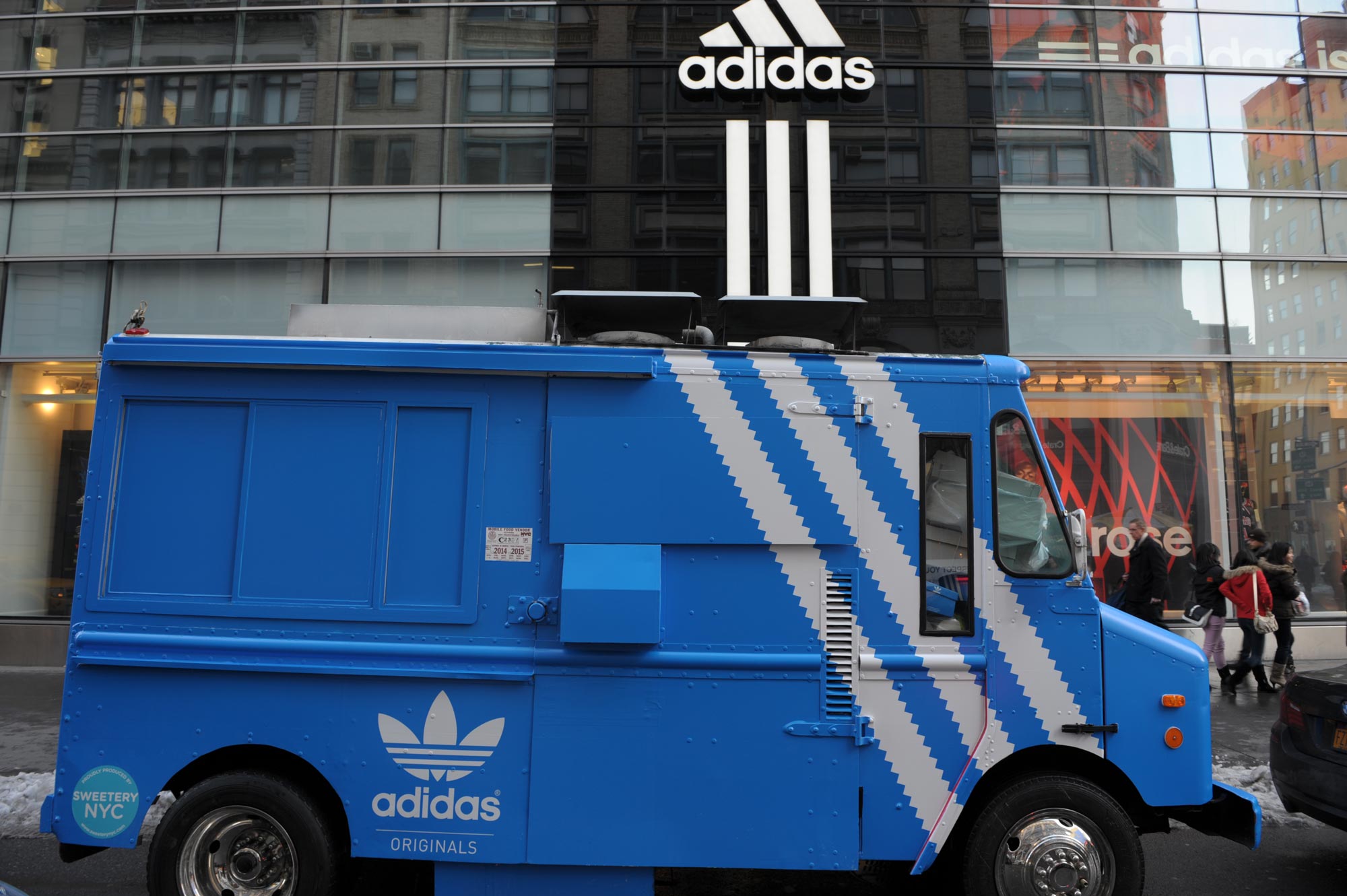 adidas food truck branded